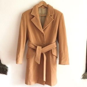 Vintage Wool Camel Coat